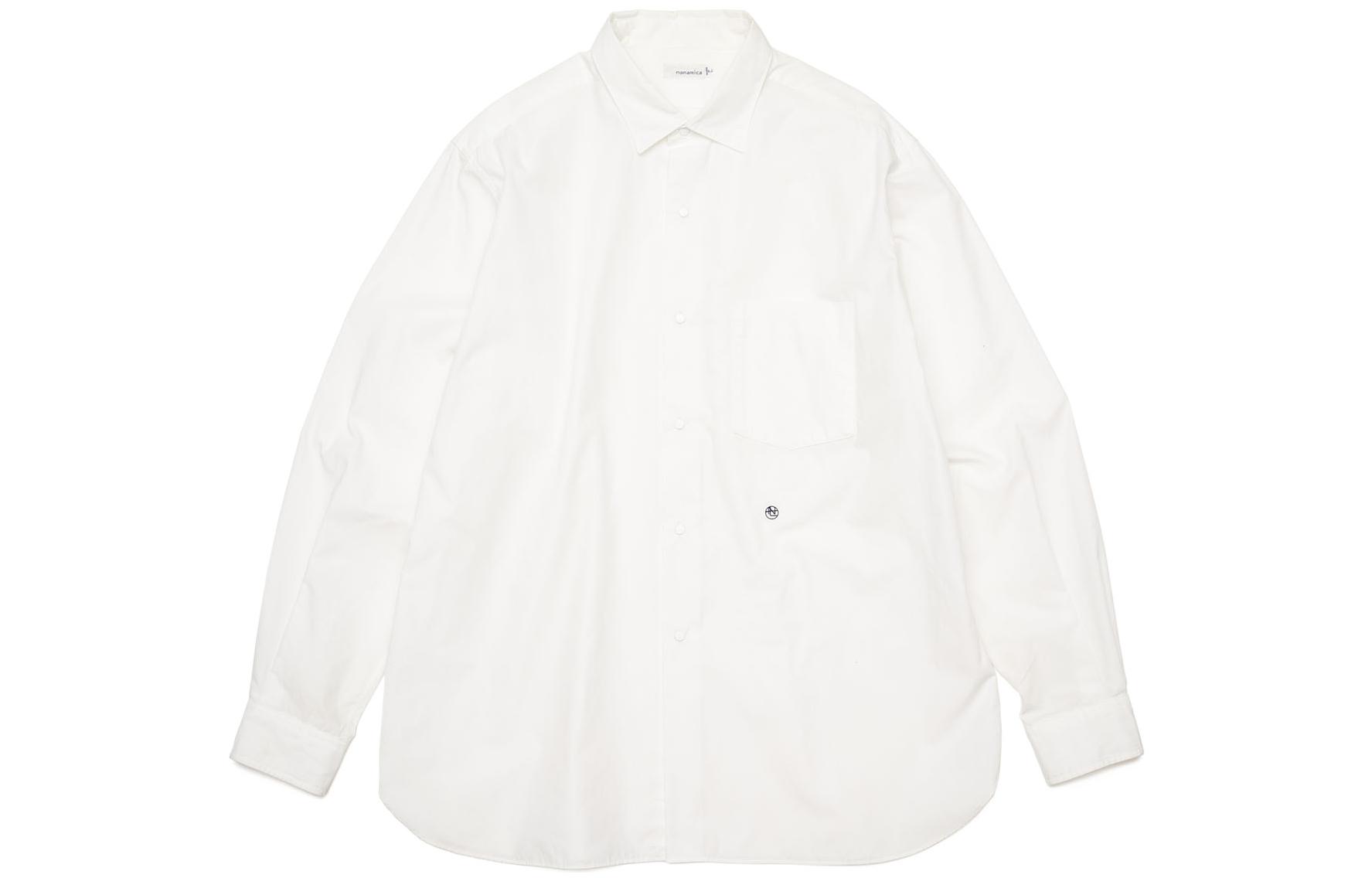 Рубашка nanamica Regular Collar (синяя)