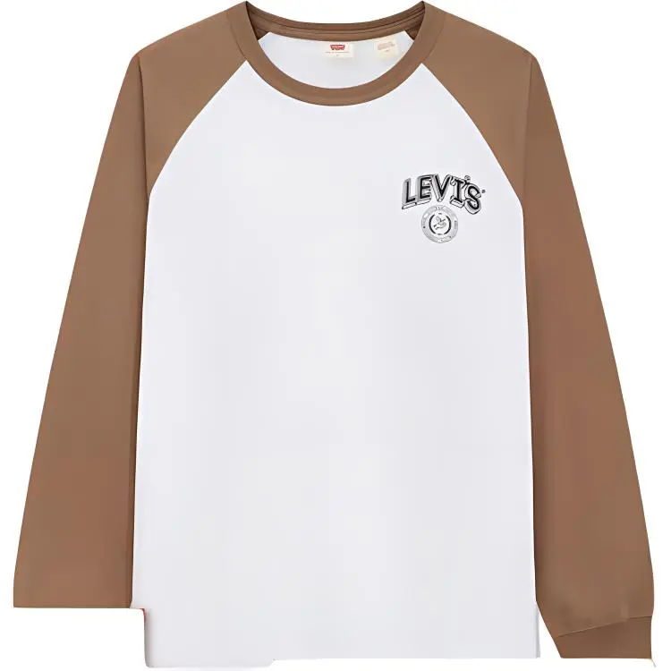 Levi's T-Shirts Men's Brown Crew Neck Moderate
