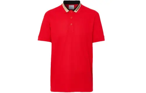 Burberry Polo Shirts Men's Red Polo Collar Moderate Other
