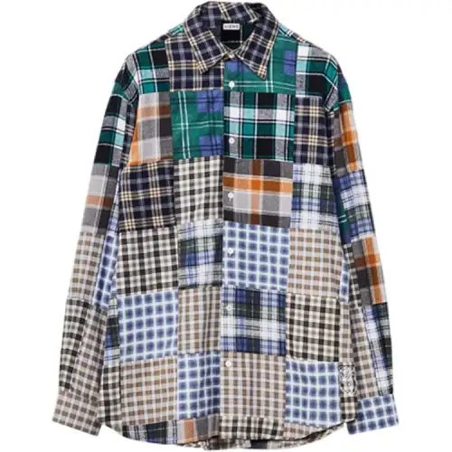 LOEWE Shirts Men's Multicolor Lapel Moderate