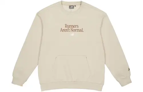 New Balance Sweatshirts Men's Khaki Crew Neck Moderate Regular