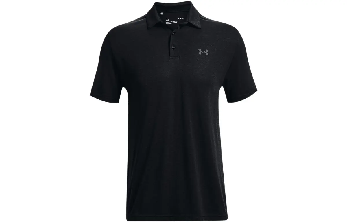 Under Armour Vanish Polo Shirts Men's Black Polo Collar Moderate Straight Fit
