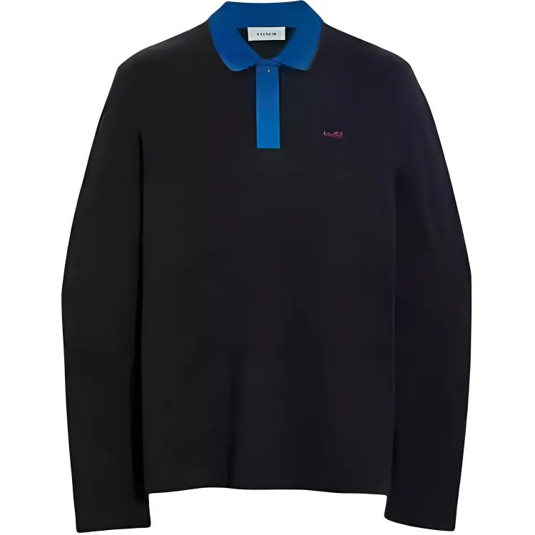 COACH Polo Shirts Men's Black Crew Neck Moderate Other