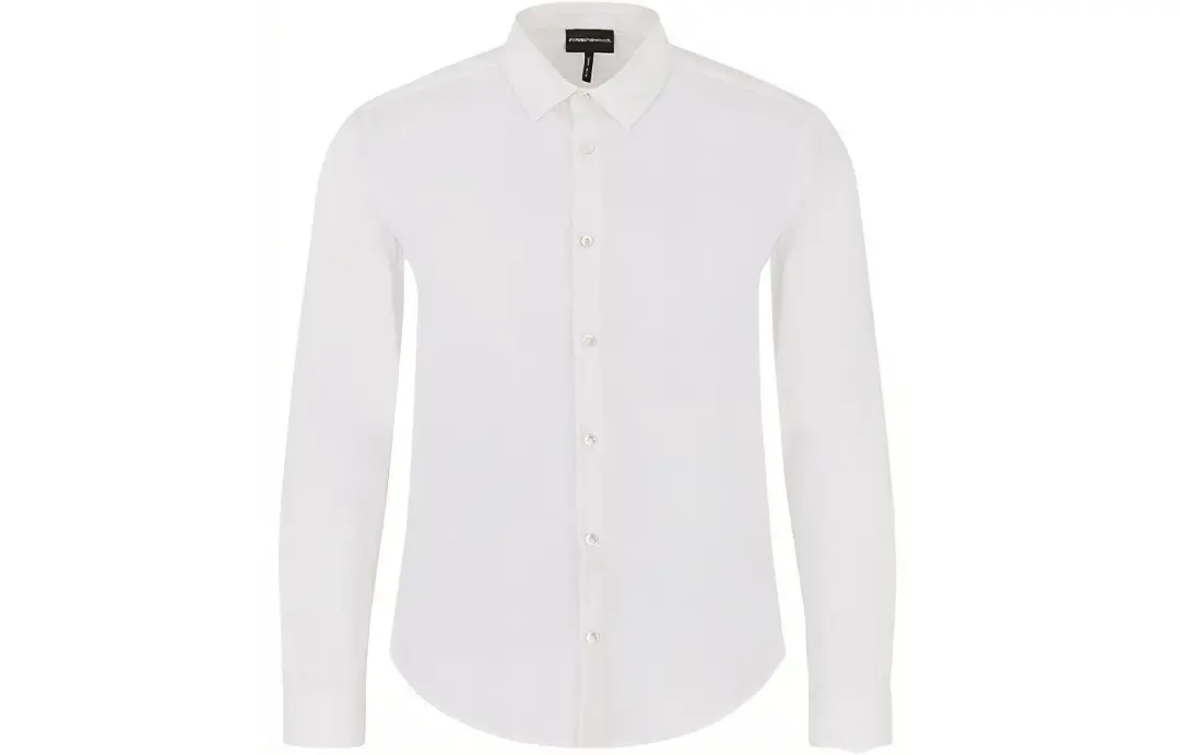 EMPORIO ARMANI Logo Embroidered Buttoned Shirt