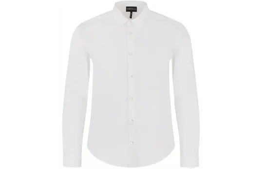 EMPORIO ARMANI Logo Embroidered Buttoned Shirt