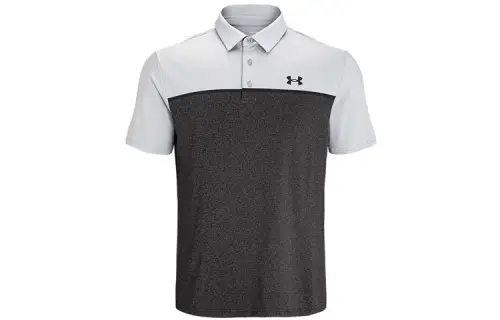 Under Armour Playoff Polo Shirts Men's Black Polo Collar Moderate Straight Fit