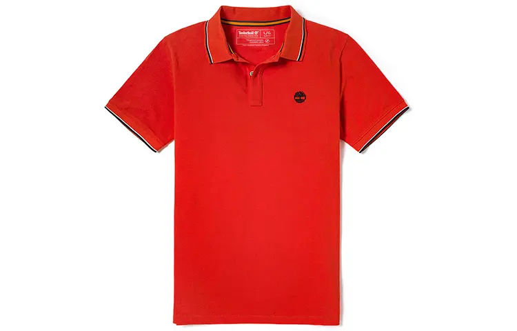 Timberland Polo Shirt Men's Orange Red