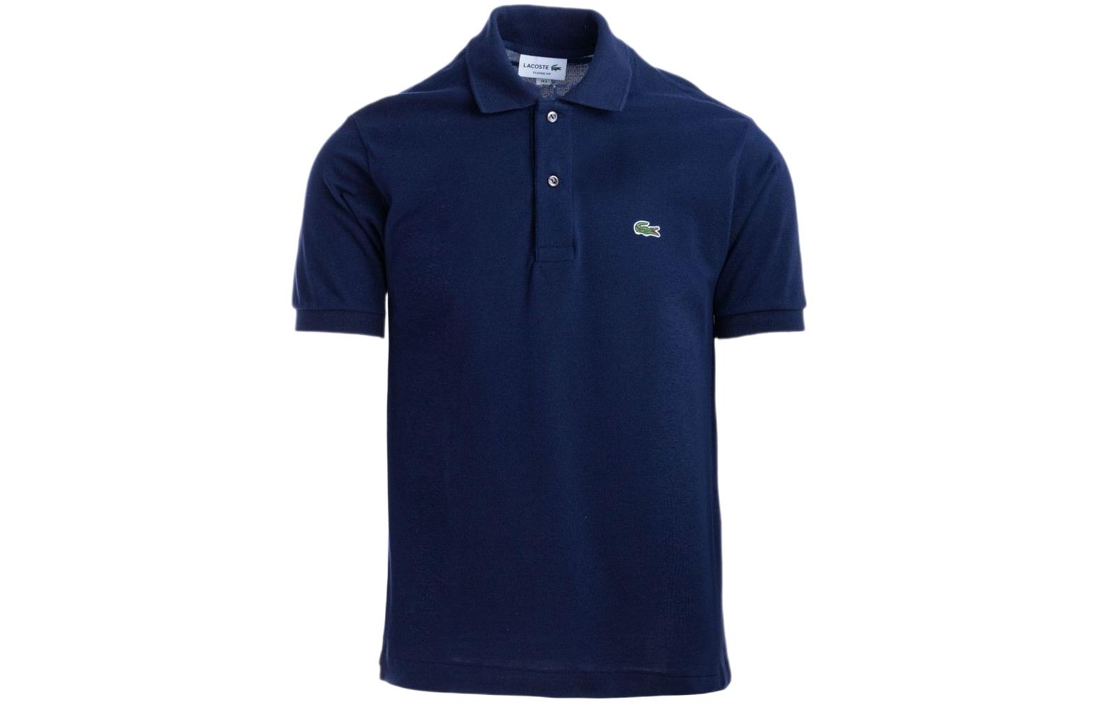 LACOSTE Французский крокодил твердый цвет хлопок качество короткий рукав рубашка поло мужской стиль голубой