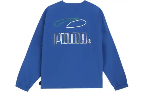 PUMA Sweatshirts Men's Blue Crew Neck Moderate Other