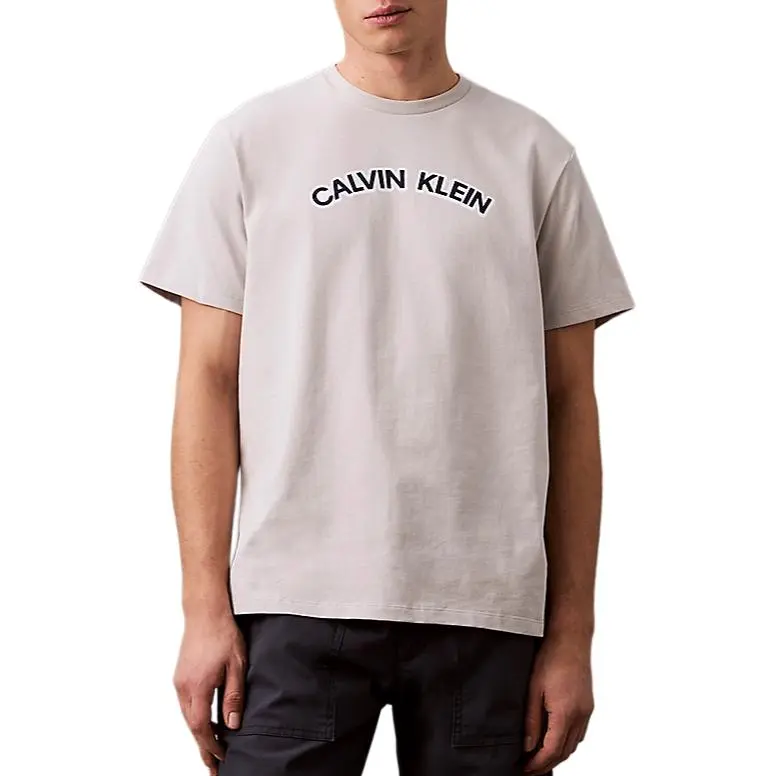 CALVIN KLEIN T Shirt Europe Version Men's Gray Purple