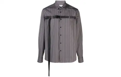 OFF WHITE Shirt, Regular Fit Men's Dark Gray
