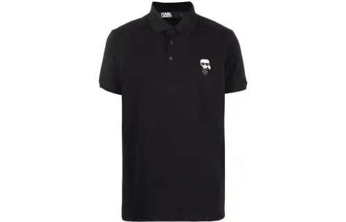 KARL LAGERFELD / Karl Lagerfeld Jeans Logo Patch Short Sleeved Polo Shirt