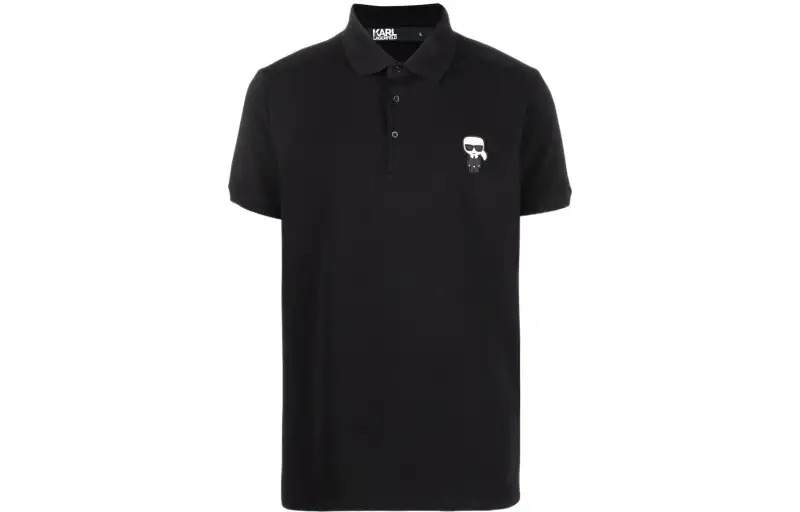 KARL LAGERFELD / Karl Lagerfeld Jeans Logo Patch Short Sleeved Polo Shirt