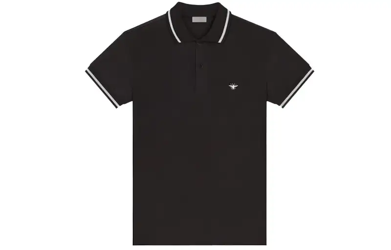 DIOR Homme Bee Embroidered Short Sleeved Polo Shirt