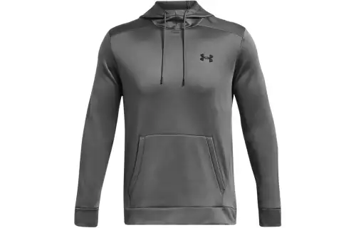 Under Armour Fleece® Solid Color Logo Embroidered Hooded Sweatshirt Men's Dark Gray