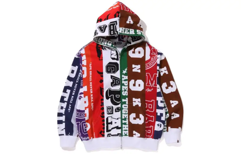 Bape Fans Scarf Full Zip Hoodie