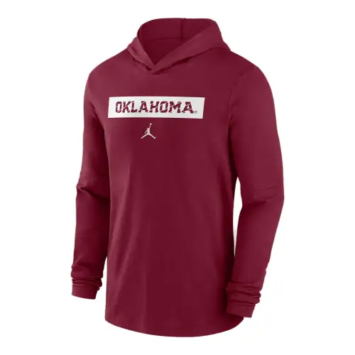 Nike Oklahoma Sooners Sideline Men's Nike Dri-FIT College Long-Sleeve Hooded Top