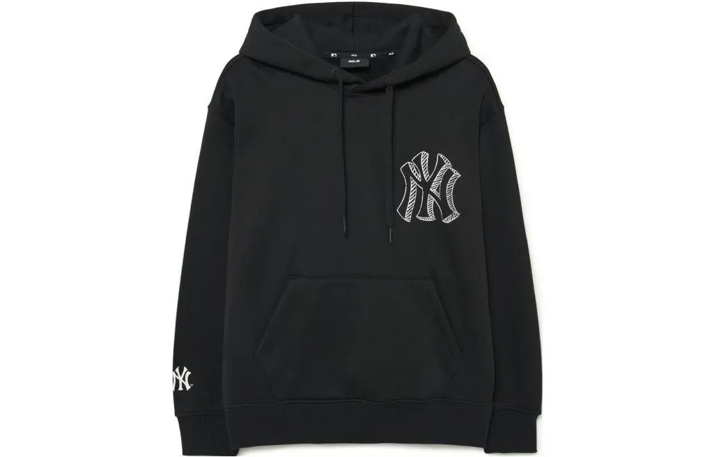 MLB Sweatshirts Unisex Black Hooded (Non-detachable) Moderate