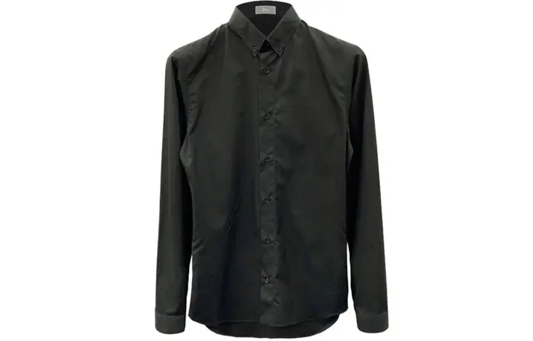 DIOR Quarterly New Products Shirts Men's Black Pointed Collar Moderate Other