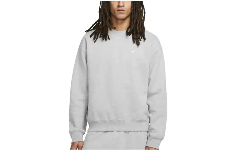 Nike Sweatshirts Men's Coal Gray Crew Neck Moderate Regular
