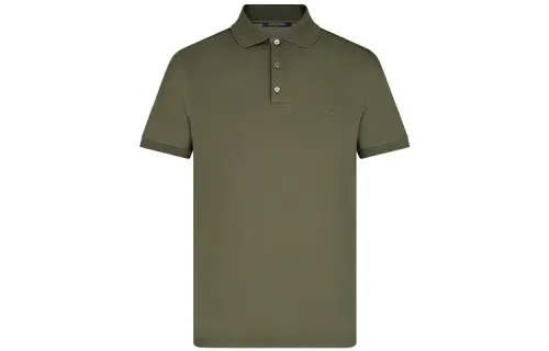 LOUIS VUITTON New Quarterly Products Of LV Polo Shirts Men's Green Polo Collar Moderate Straight Fit