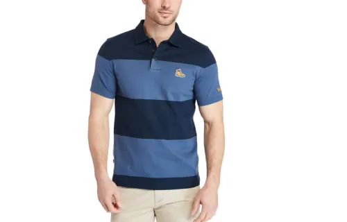 Timberland Polo Shirts Men's Dark Blue Polo Collar Moderate Straight Fit