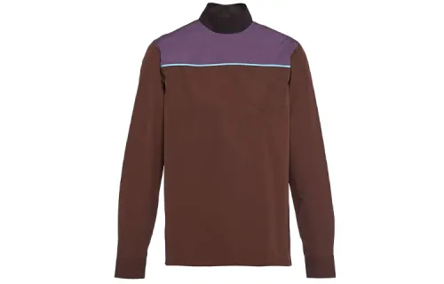 PRADA Shirts Men's Umber Stand Collar Moderate Other