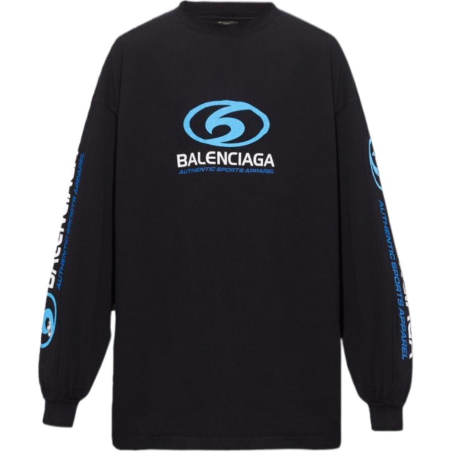 Мужской свитшот Balenciaga FW23 Logo (черный)