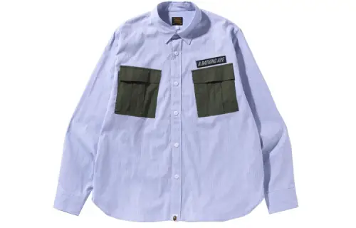 Bape Military Stripe Relaxed Fit Shirt