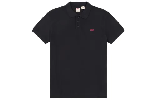 Levis Polo Shirts Men's Black Polo Collar Moderate Straight Fit