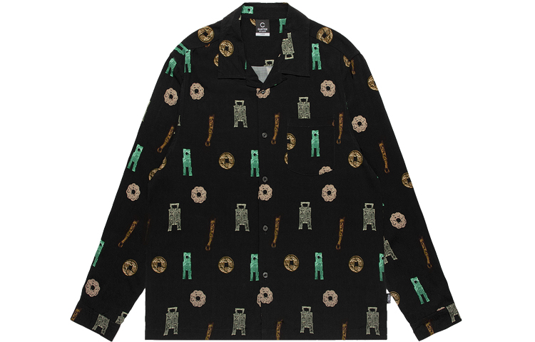 Унисекс рубашка CLOT CLOTTEE (бело-черный)