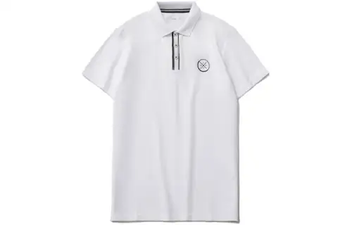 Li Ning Polo Shirts Men's Standard White Polo Collar Moderate Straight Fit