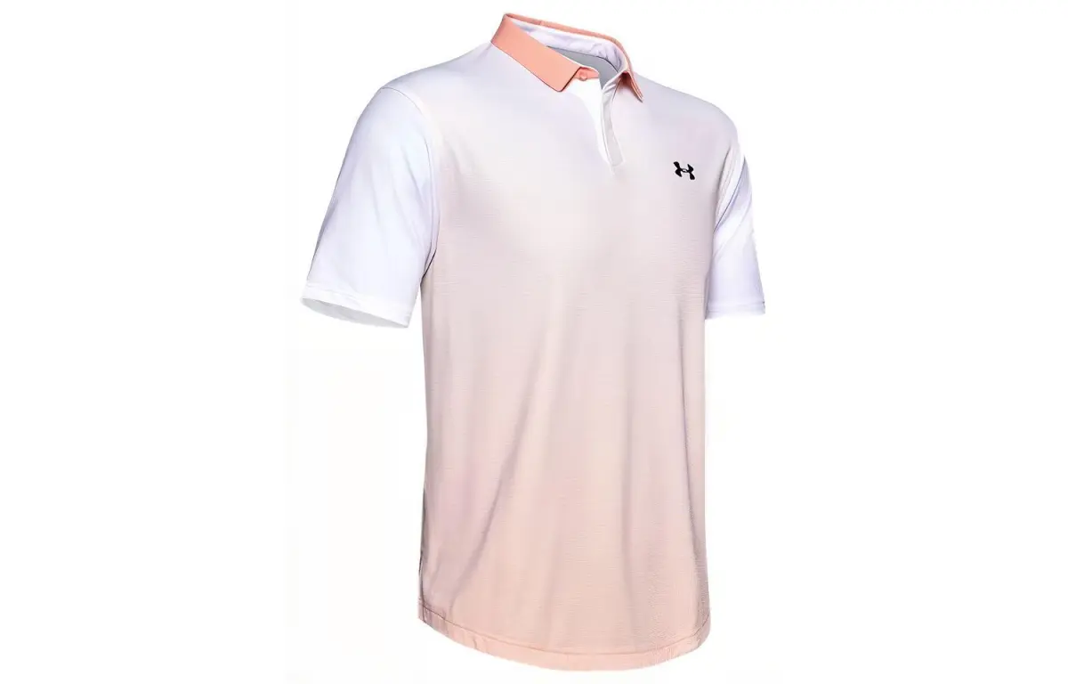 Under Armour Iso-Chill Polo Shirts Men's White Polo Collar Moderate Straight Fit