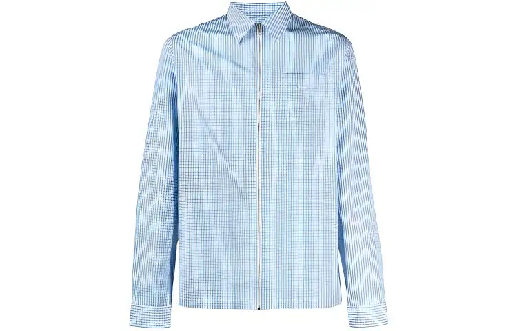 PRADA Shirts Men's Blue Lapel Moderate Shirt