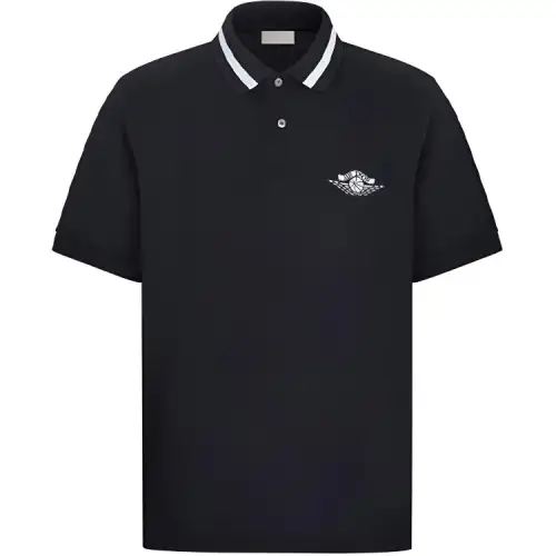 DIOR x Air Jordan Polo Shirt Unisex Black