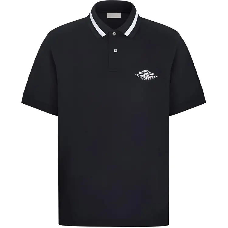 DIOR x Air Jordan Polo Shirt Unisex Black