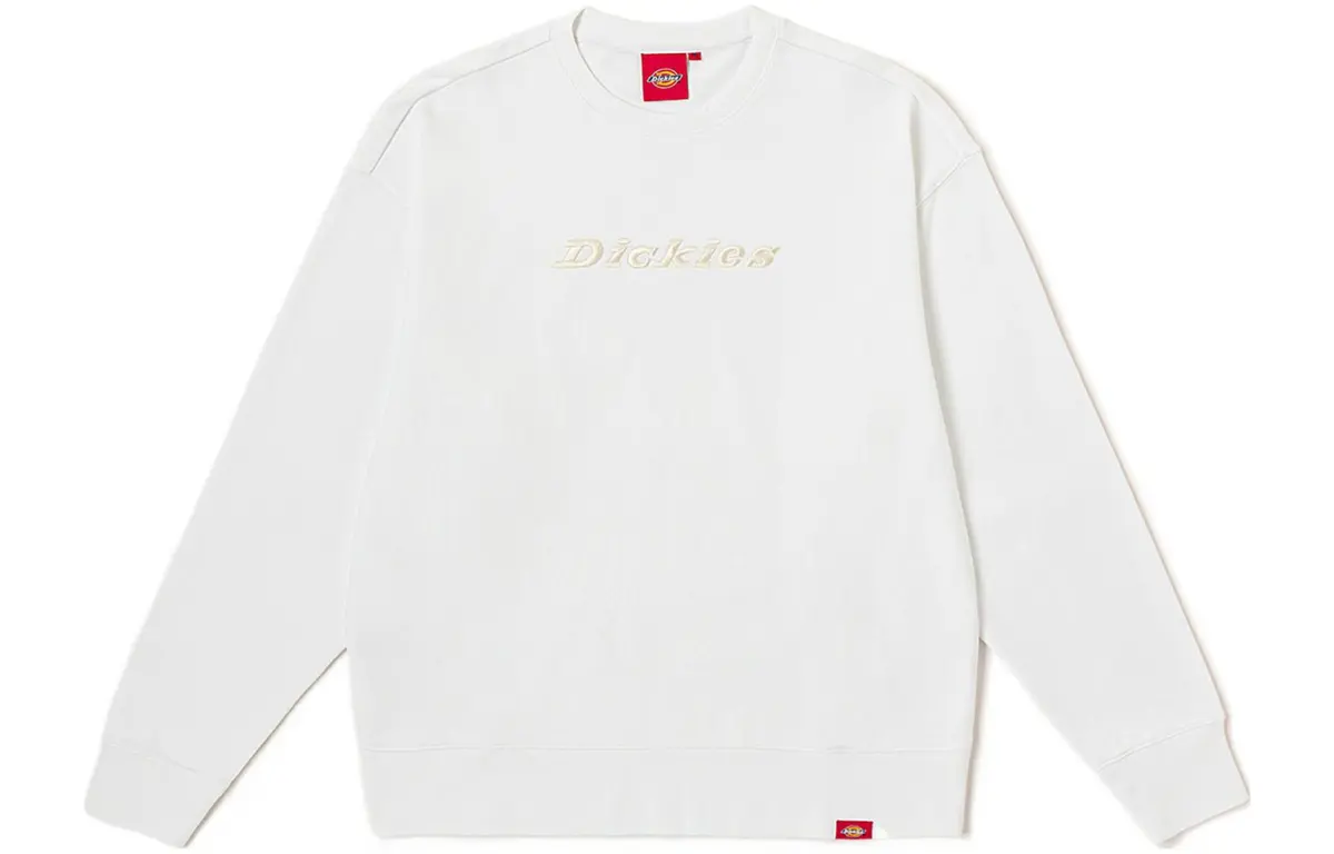 Dickies Sweatshirts Men's White Crew Neck Moderate Straight Fit