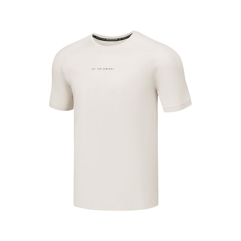 Skechers Comfortable Sports Collection SS25 T Shirt Men’s Apricot 00F1
