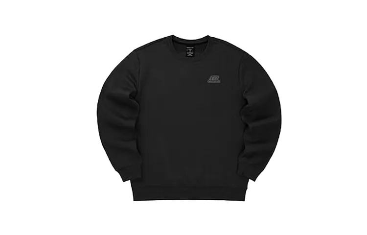 Skechers Colorful Sweatshirts Unisex Carbon Black Crew Neck Moderate Other
