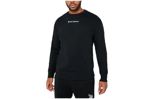 New Balance Sweatshirts Men's Black Crew Neck Moderate Regular