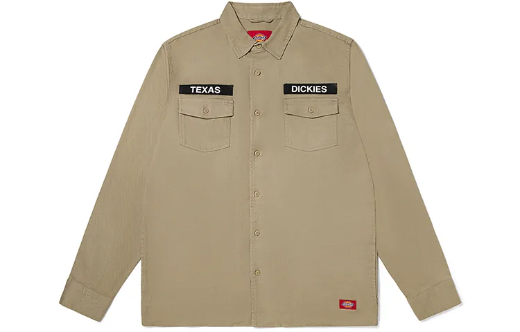 Dickies Shirts Unisex Sand Square Collar Moderate Workwear