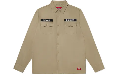 Dickies Shirts Unisex Sand Square Collar Moderate Workwear