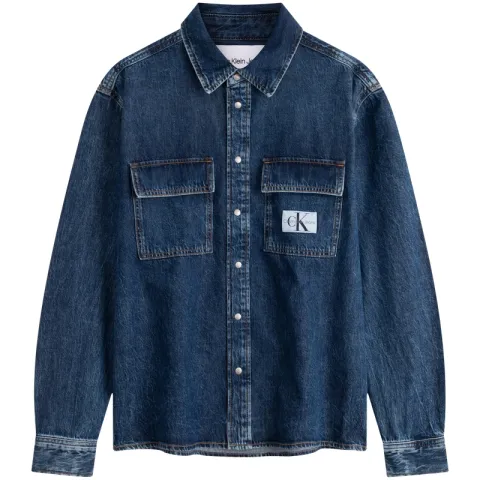 CALVIN KLEIN SS24 Series Shirt Men's Denim Blue