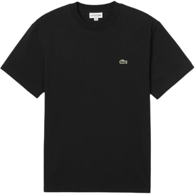 LACOSTE Вышивка логотипа французского крокодила для отдыха Универсальный популярный виды спорта воздухопроницаемый Расслабленный деловой опыт классический Ежедневный минималистичный однотонный комфорт чистый хлопок круглый воротник Петух короткий рукав Футболка мужской стиль