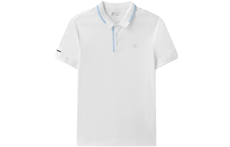 FILA Polo Shirts Men's Standard White Polo Collar Moderate Straight Fit
