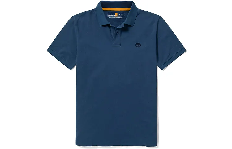 Timberland Polo Shirts Men's Dark Indigo Polo Collar Moderate Straight Fit