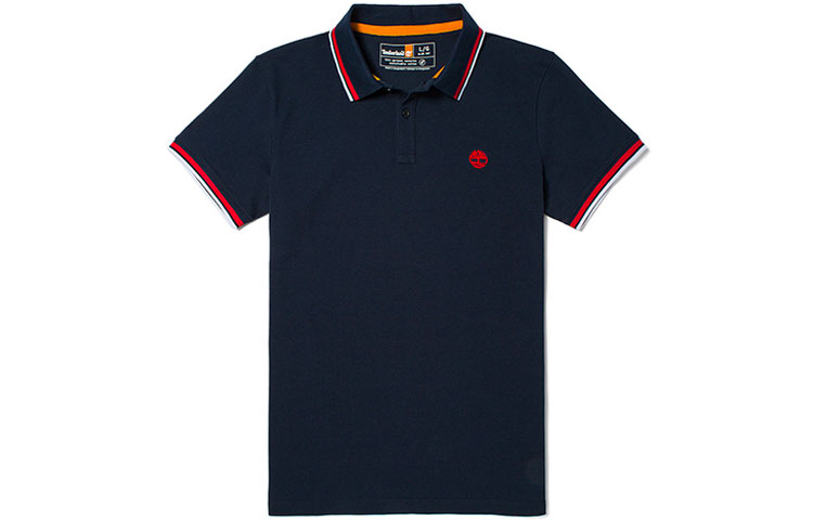 Timberland Polo Shirts Men's Dark Sapphire Polo Collar Moderate Straight Fit
