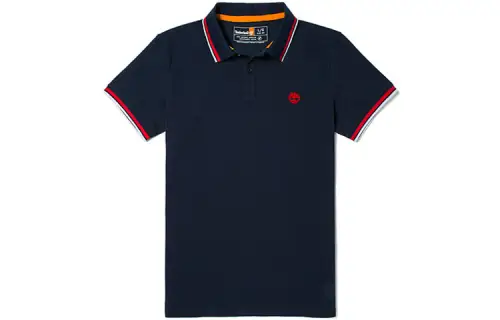 Timberland Polo Shirts Men's Dark Sapphire Polo Collar Moderate Straight Fit