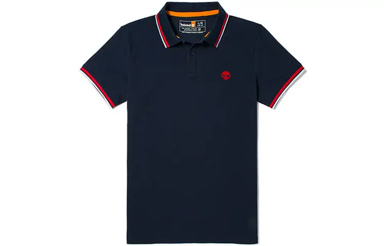 Timberland Polo Shirts Men's Dark Sapphire Polo Collar Moderate Straight Fit