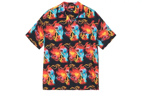 Stussy Shirts Unisex Multicolor Cuban Collar Moderate Other